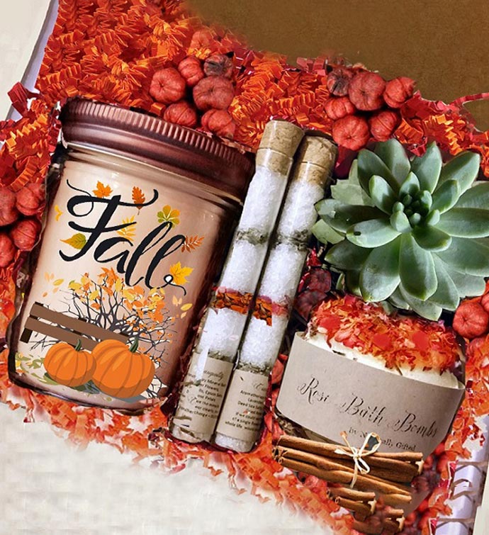 Hello Fall Succulent & Spa Gift Box